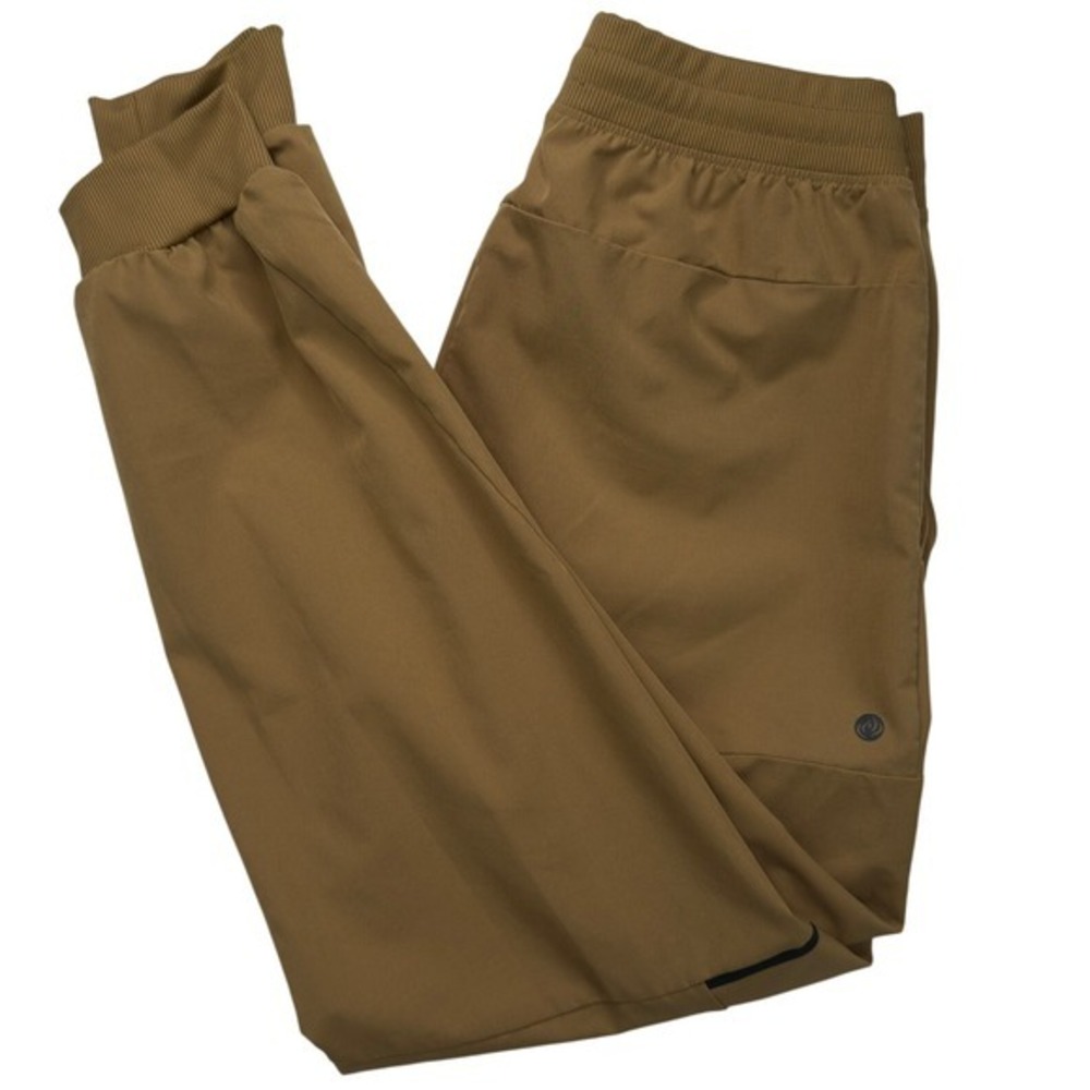 Apana Women's Jogger Pants Tan Elastic Waist Zip Pocket Athleisure Size‎ L